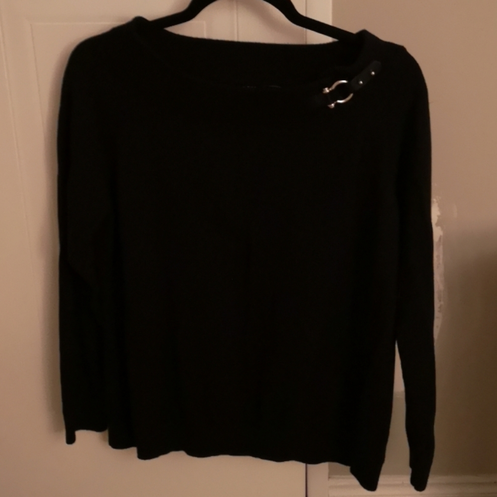 ✨3/$25 Ralph Lauren Black sweater with buckle